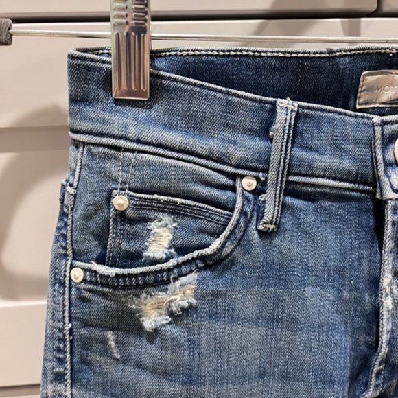 Mother Denim High Waisted Rascal Crop in Graffiti Girl Size 24 - Picture 5 of 9